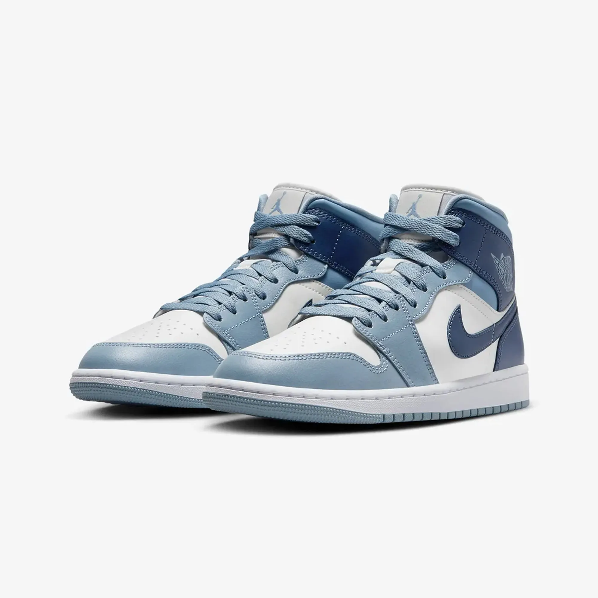 AIR JORDAN 1 MID 'SAIL/DIFFUSED BLUE-BLUE GREY-WHITE'