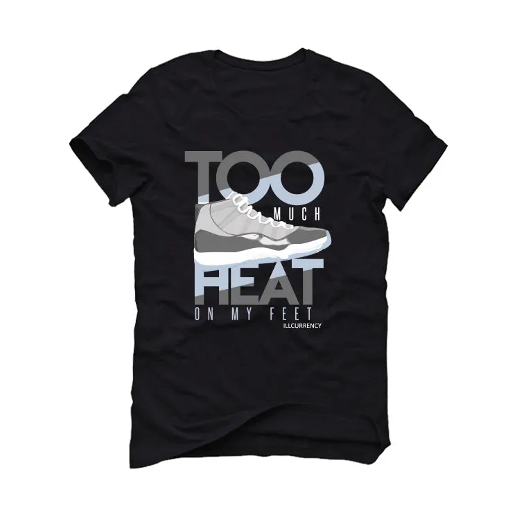 Air Jordan 11 Retro 'Cool Grey' 2021 Black T-Shirt (TOO MUCH HEAT)