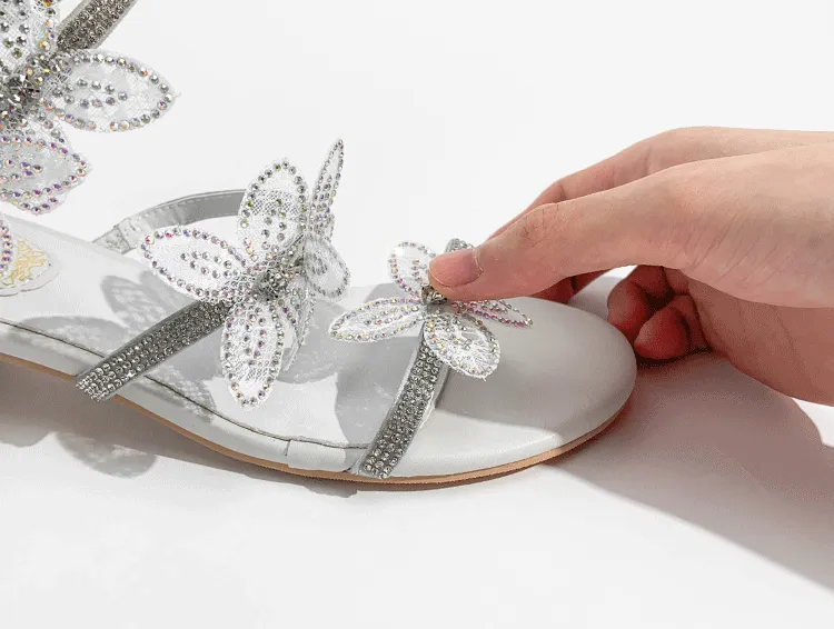 Althea Rhinestone Butterfly Sandals