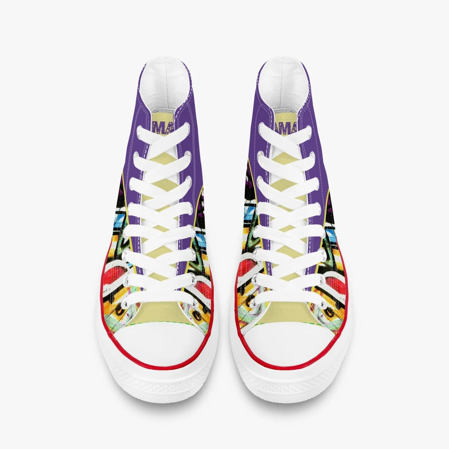 Art in High Canvas Shoes - Purple