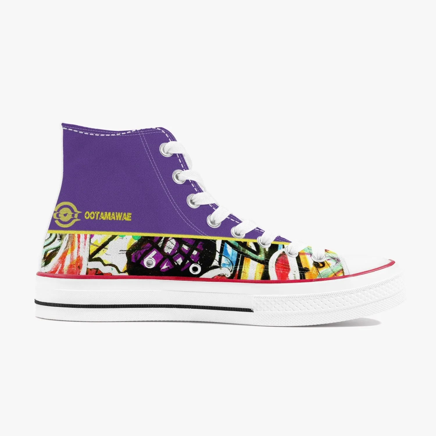 Art in High Canvas Shoes - Purple