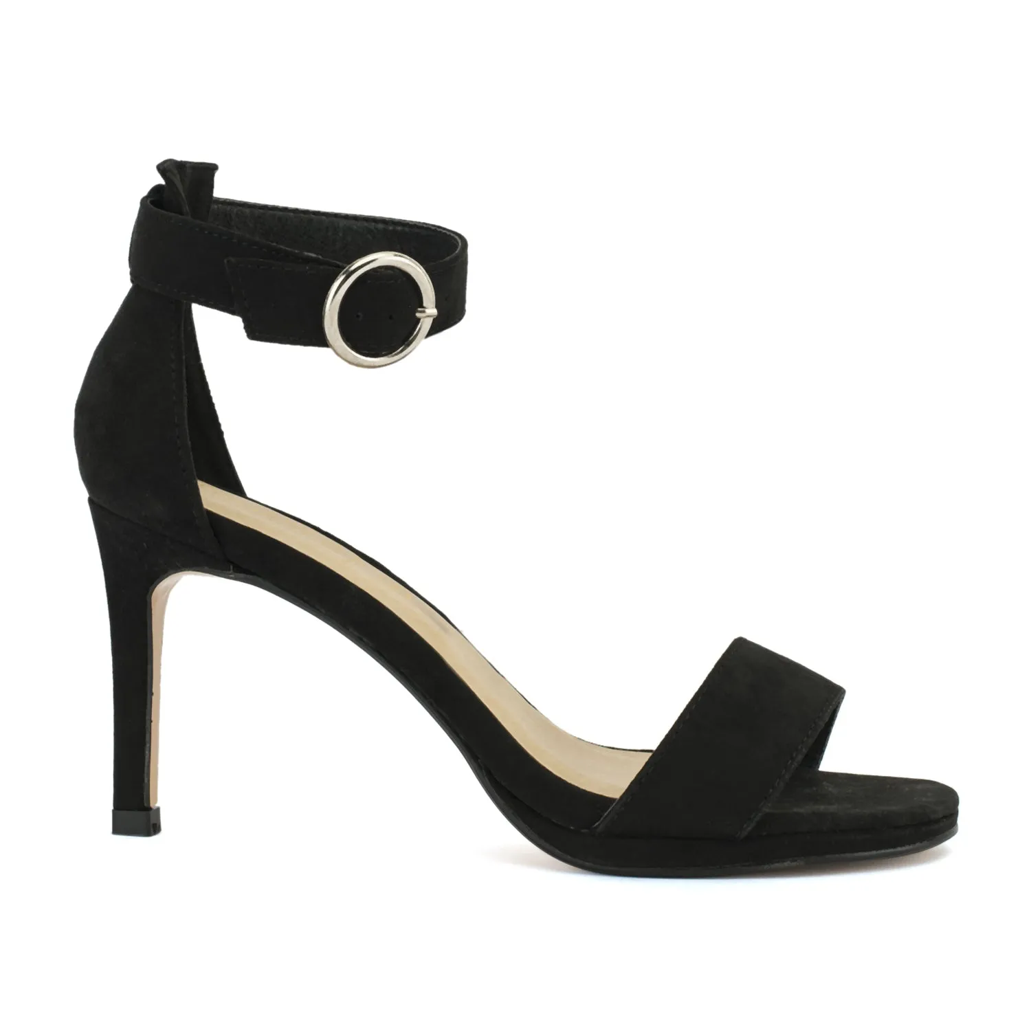 Black Low Heel Sandals