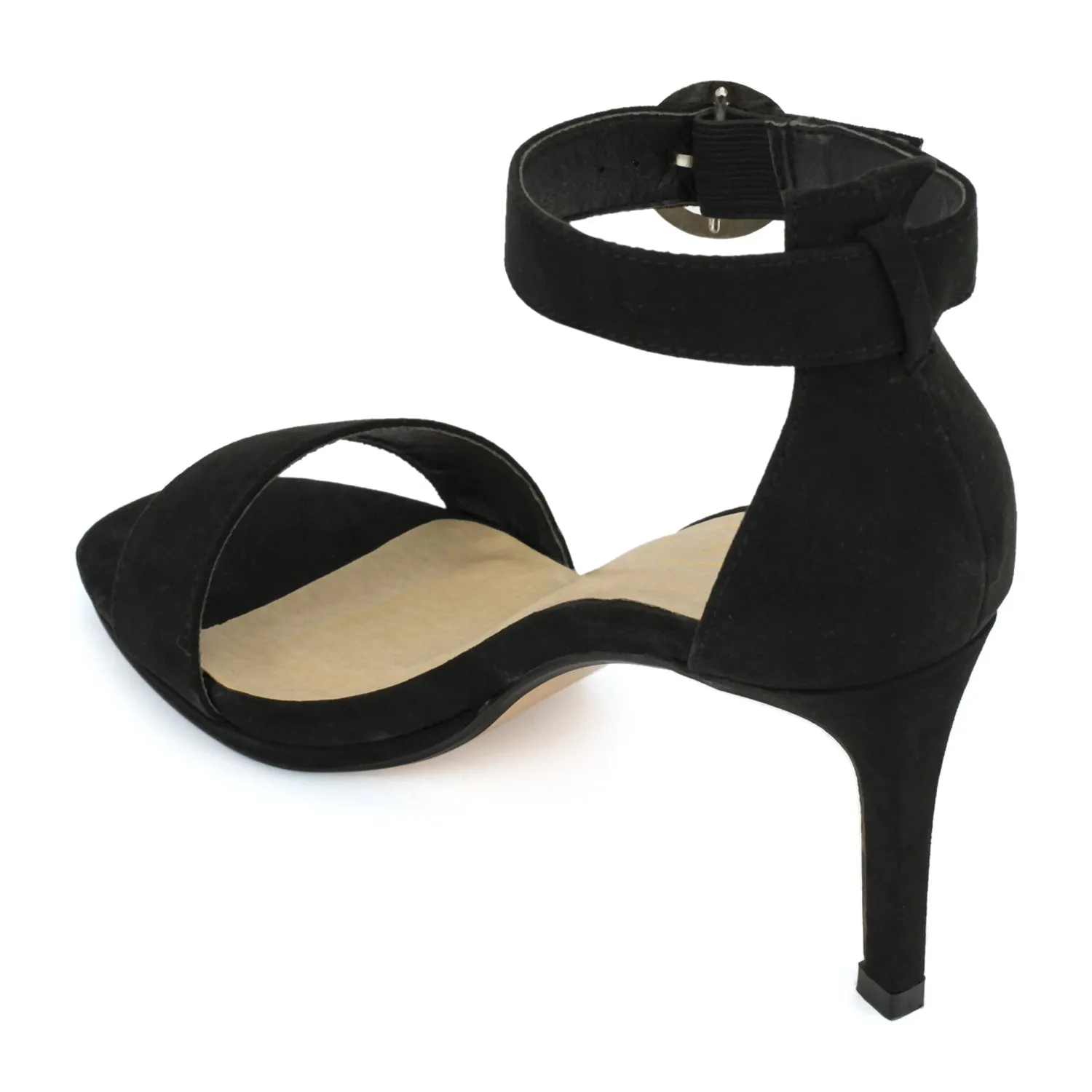 Black Low Heel Sandals