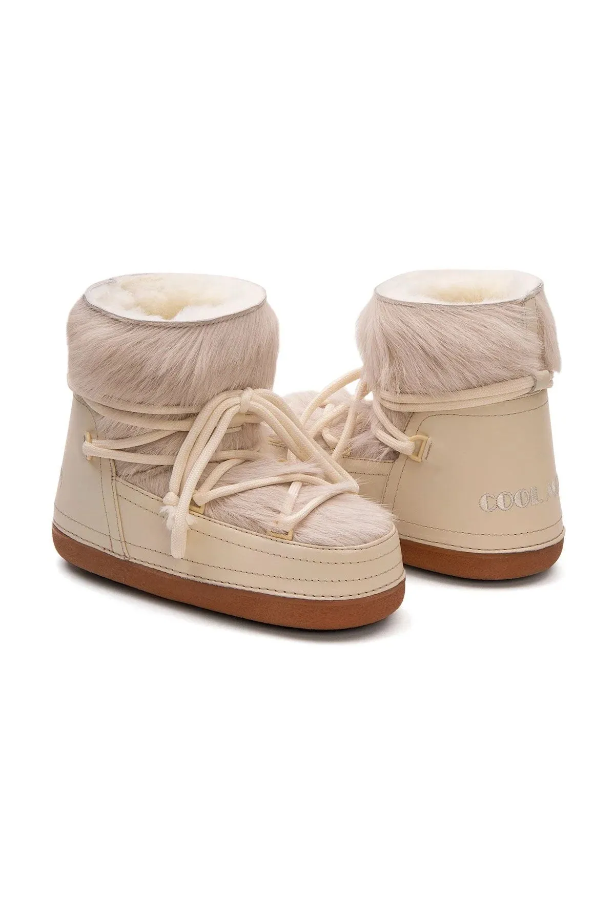 Cool Moon Women's Genuine Fur Snow Boot SCB 251316 Beige