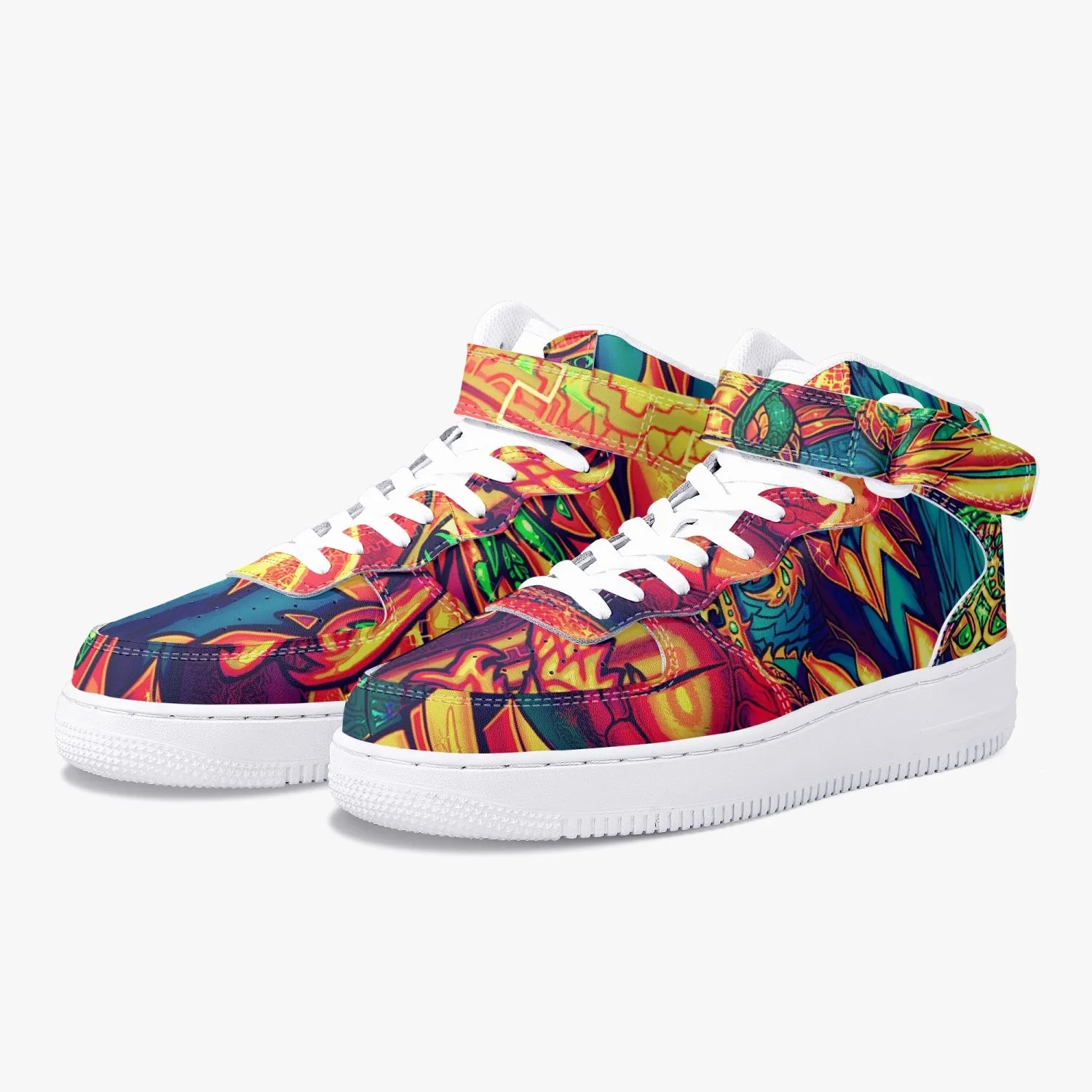 DMT KING. New High-Top Leather Sports Sneakers | SALVIA DROID