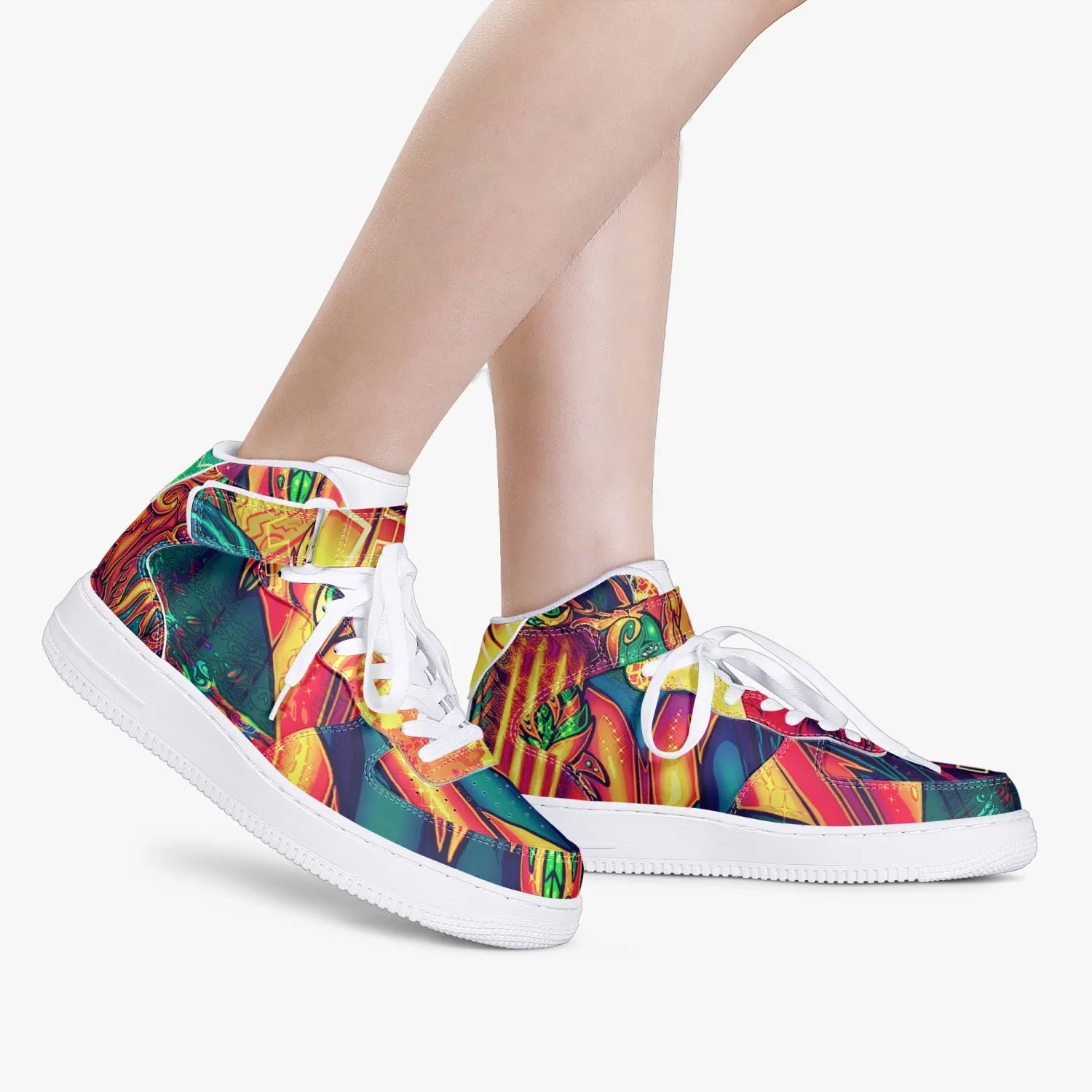 DMT KING. New High-Top Leather Sports Sneakers | SALVIA DROID