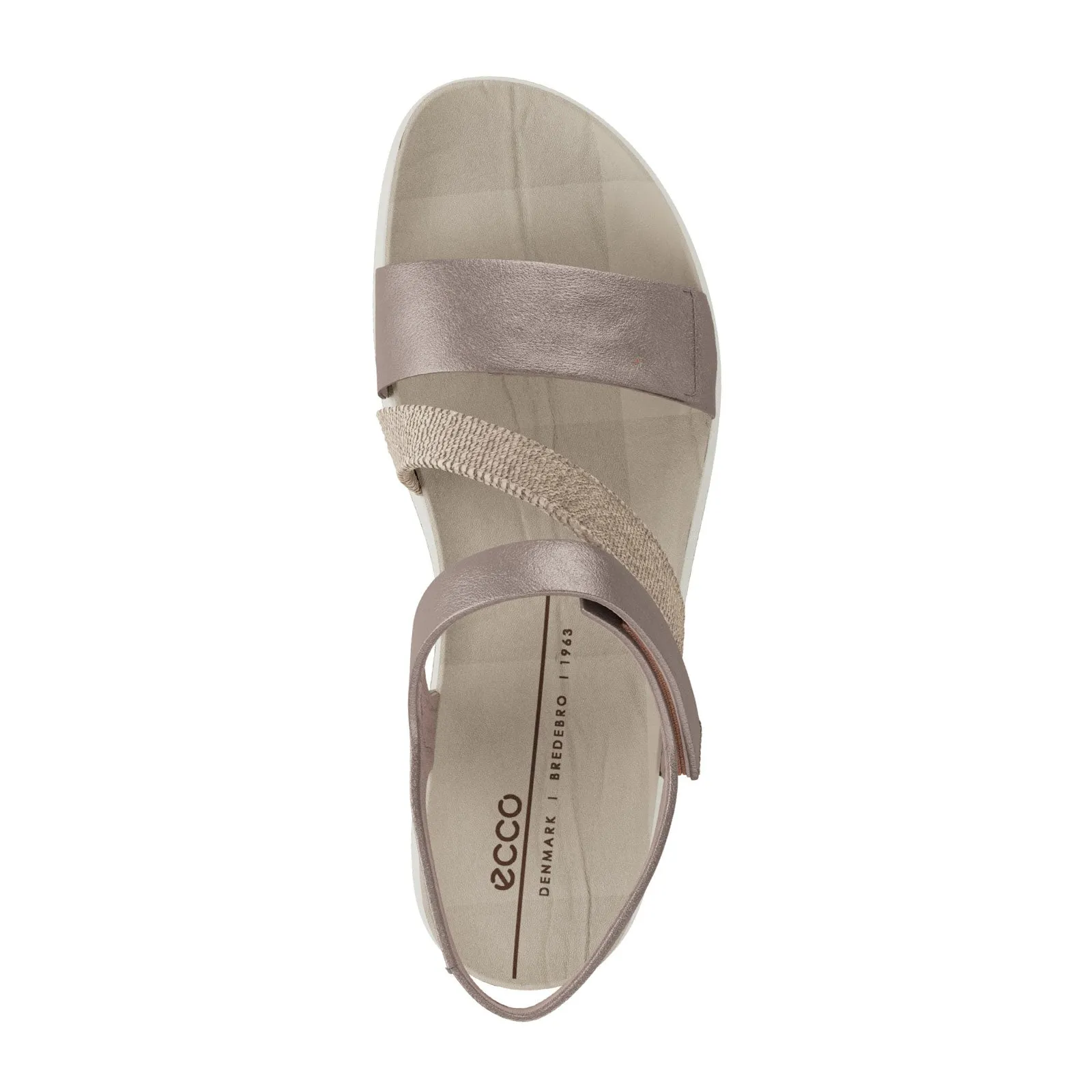 ECCO Flowt 2 Band Backstrap Sandal (Women) - Grey Rose Metallic