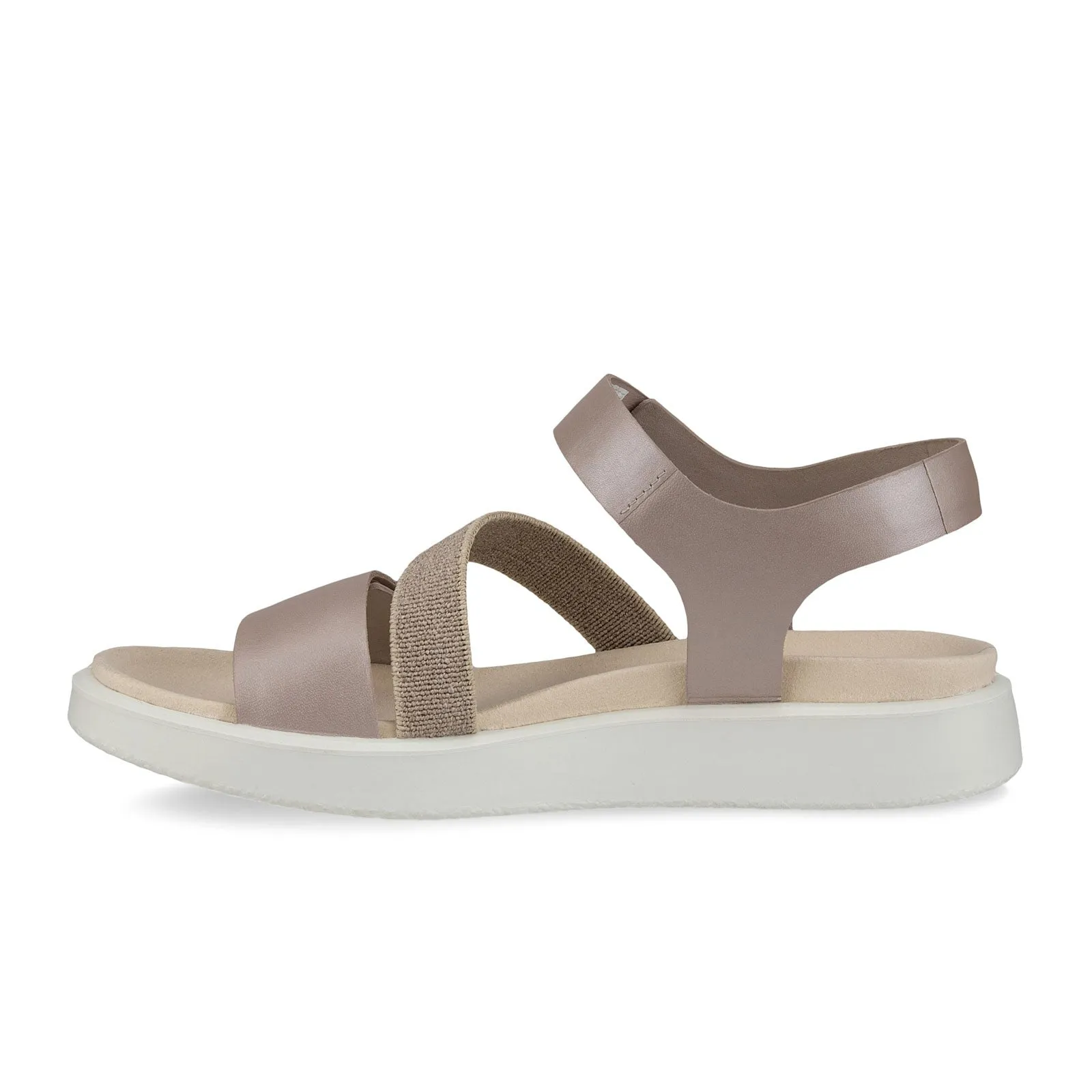 ECCO Flowt 2 Band Backstrap Sandal (Women) - Grey Rose Metallic