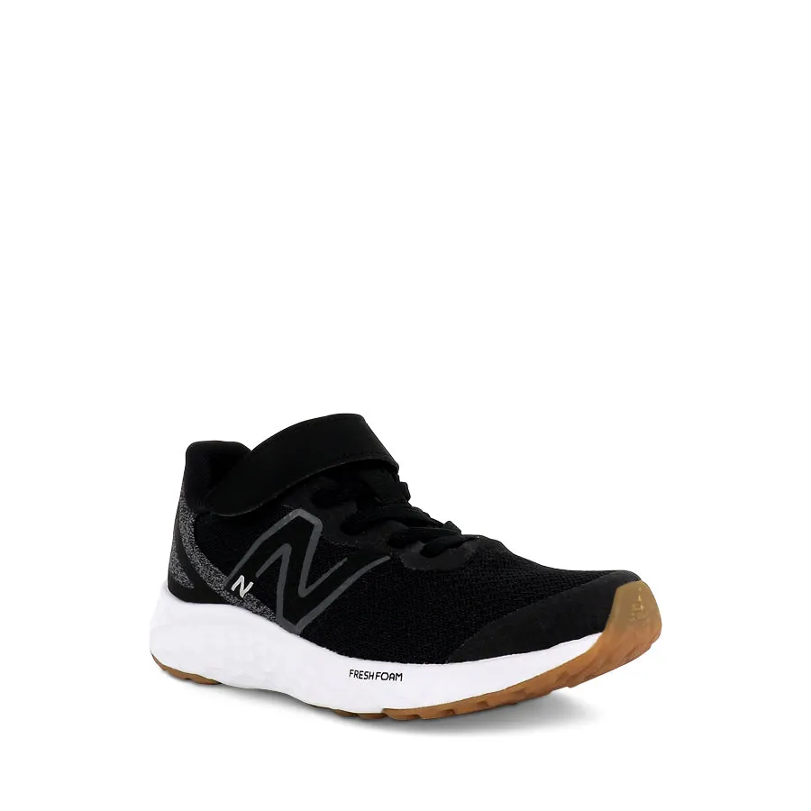 FRESH FOAM JNR VELCRO ARISHI V4 - BLACK/WHITE