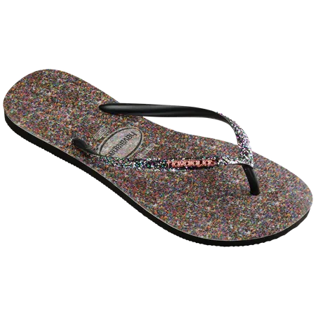 Havaianas Womens Slim Carnaval Sandal Black