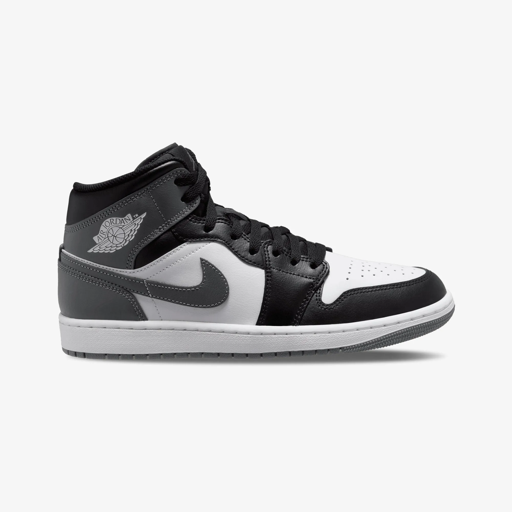 JORDAN | AIR JORDAN 1 MID { BLACK/IRON GREY-WHITE