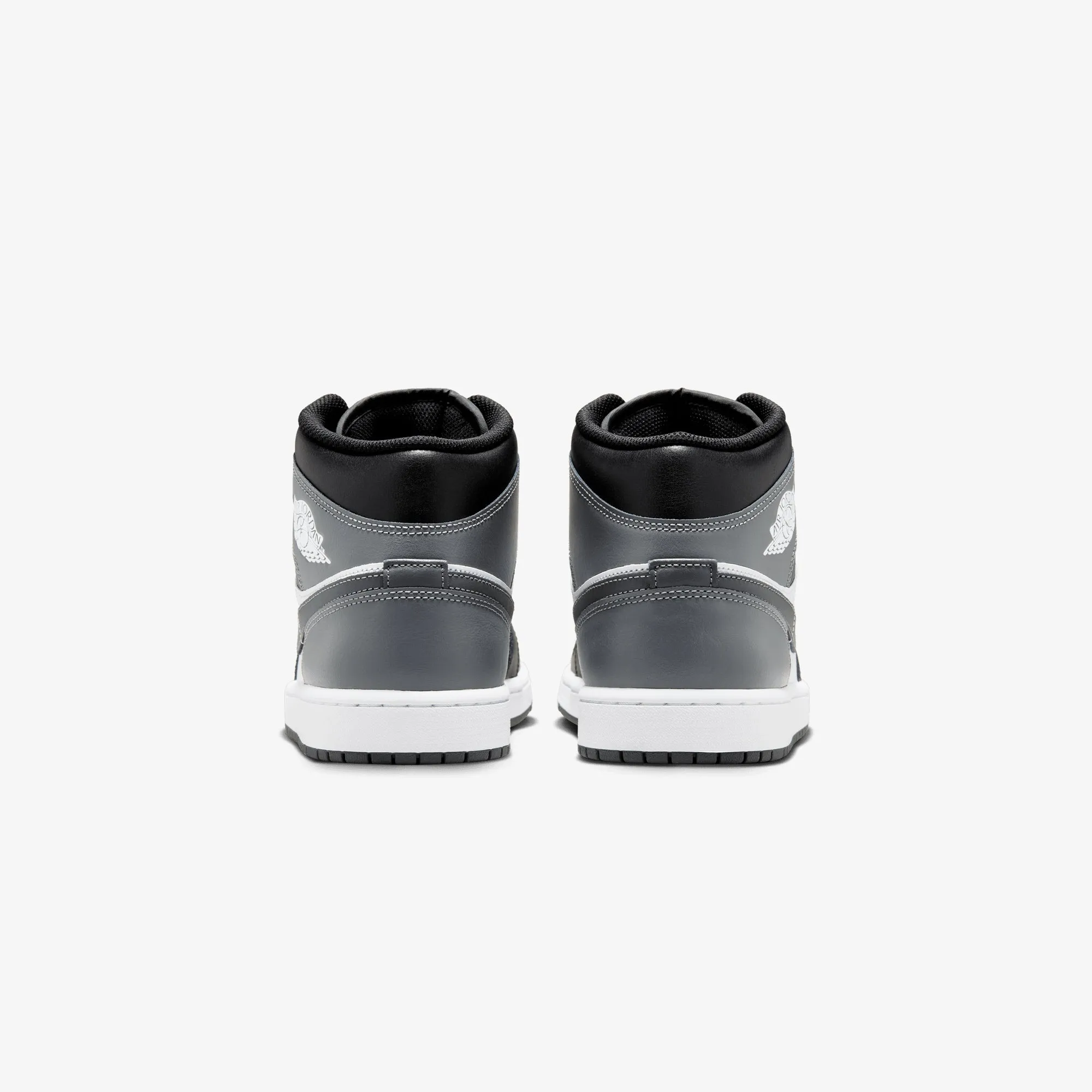 JORDAN | AIR JORDAN 1 MID { BLACK/IRON GREY-WHITE