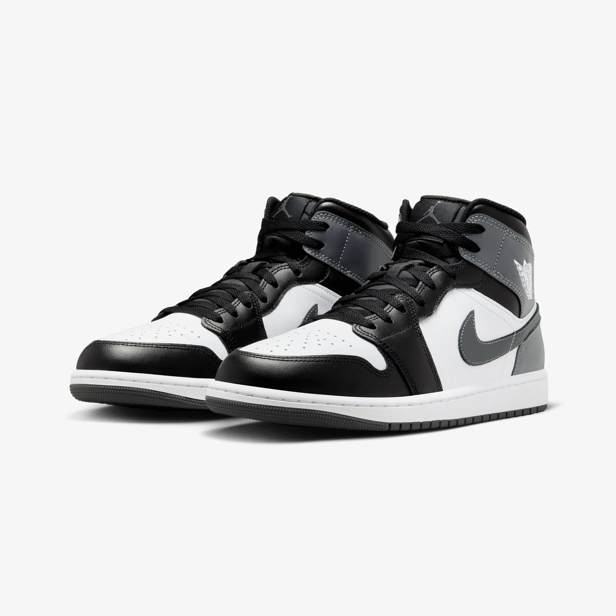 JORDAN | AIR JORDAN 1 MID { BLACK/IRON GREY-WHITE