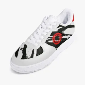 Low-Top Leather Sports Sneakers Dark Cloud