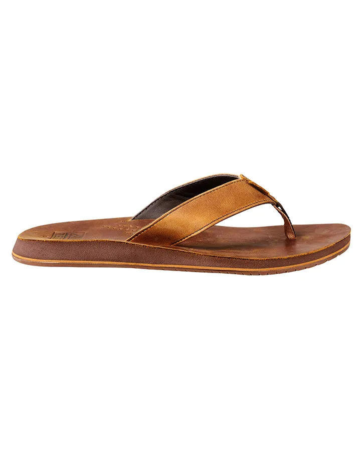 Reef Mens Drift Classic Leather Flip Flops - Brown