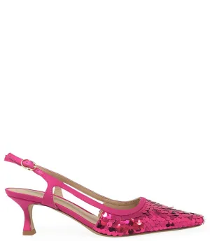 Roberto Festa Fuchsia Sequence Snip Slingback Heel