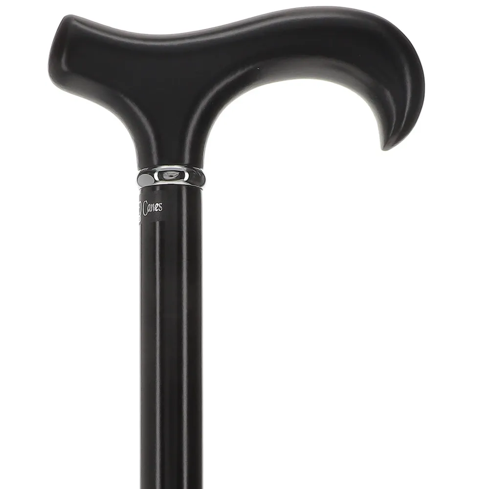 Scratch and Dent Exquisite Black Derby Cane, Silver Accent - Royal Elegance V3418