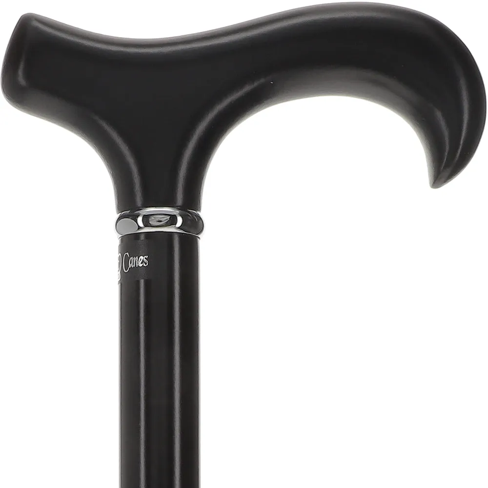 Scratch and Dent Exquisite Black Derby Cane, Silver Accent - Royal Elegance V3418