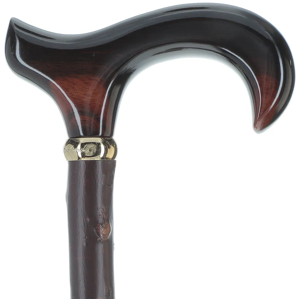 Scratch and Dent Sandalwood Wide Handle Walking Cane w/ Blackthorn Shaft (limited supply) V2031