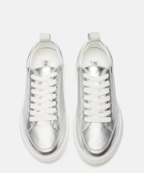 Shock Sneakers Silver Leather