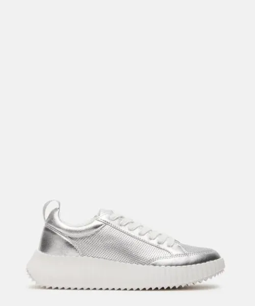 Shock Sneakers Silver Leather