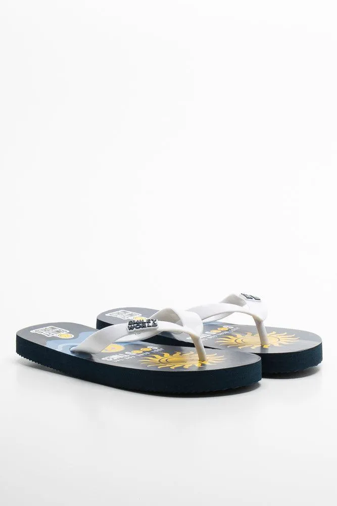 Smiley Flip Flop Navy