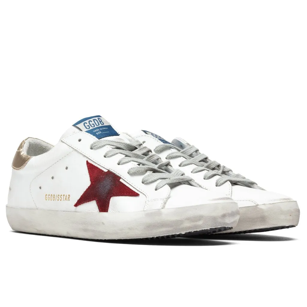 Super-Star Sneakers - White/Dark Red/Platinum