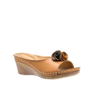 Sydney Tan Wedge Sandals