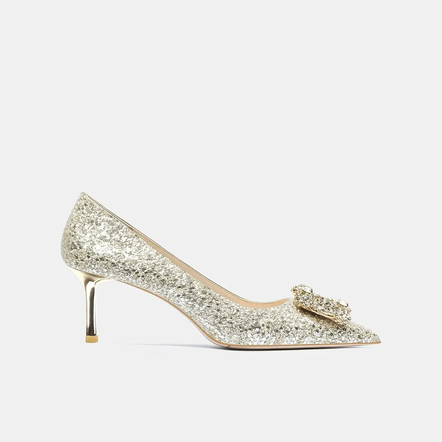 Tamil Gold Sequin Heels