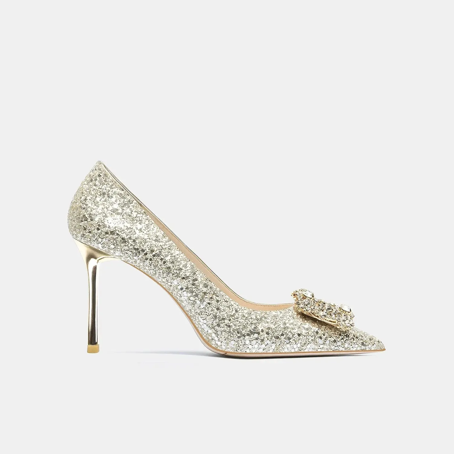 Tamil Gold Sequin Heels