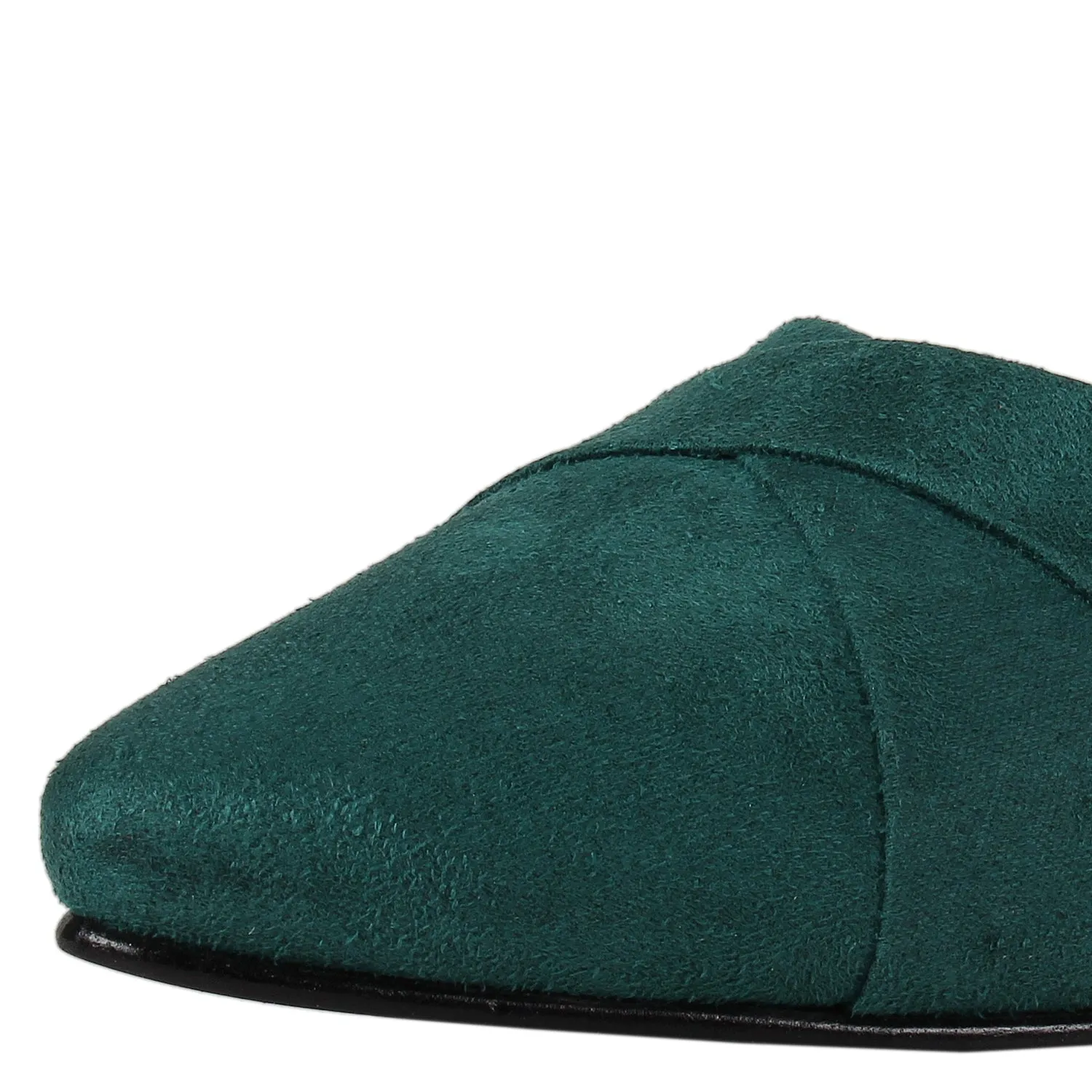 Tao Paris Lia 10023-01 Green Solid Ballet Flats