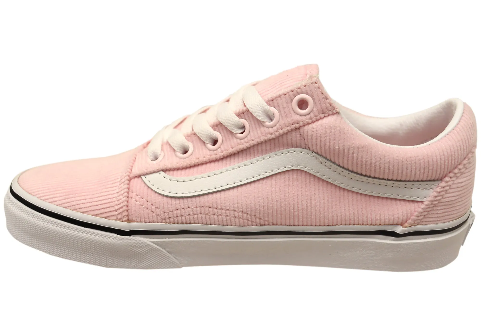 Vans Womens Old Skool Mini Cord Pink Comfortable Lace Up Sneakers