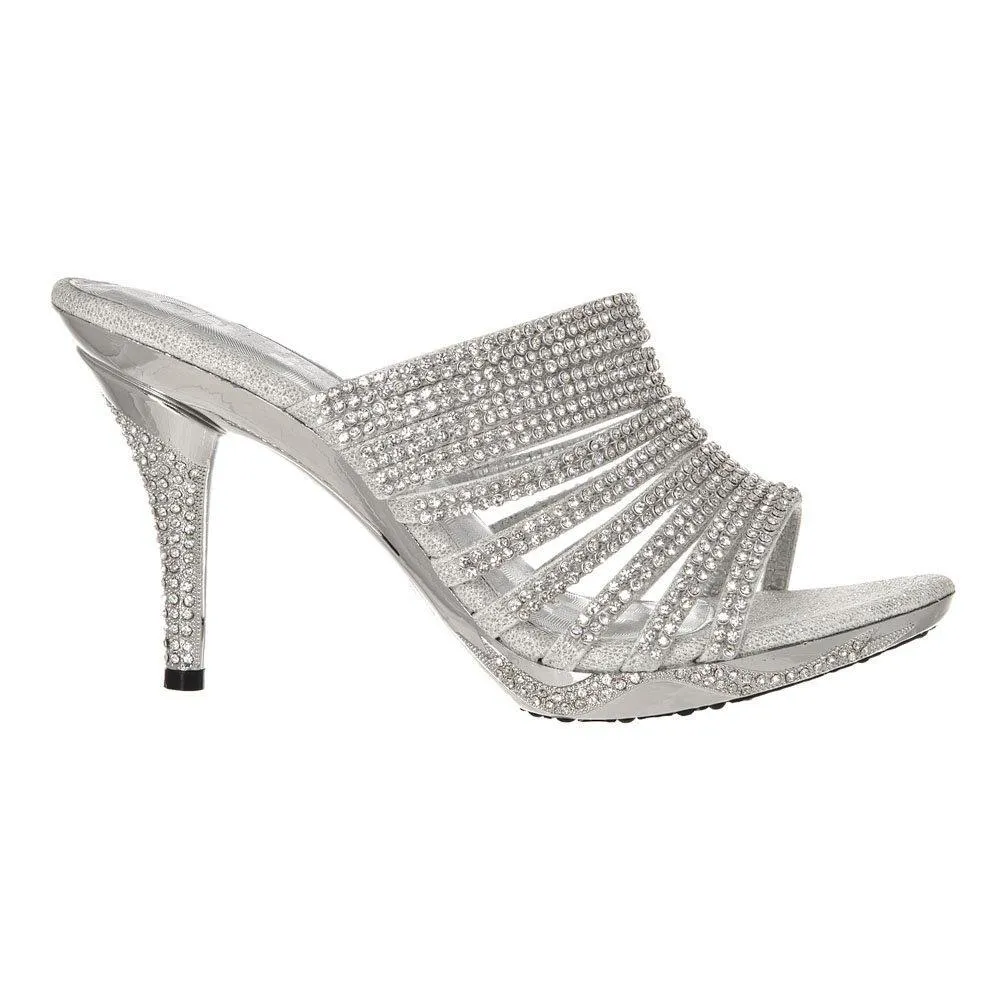 Veena High Heel Platform Open Toe Diamante Sandal