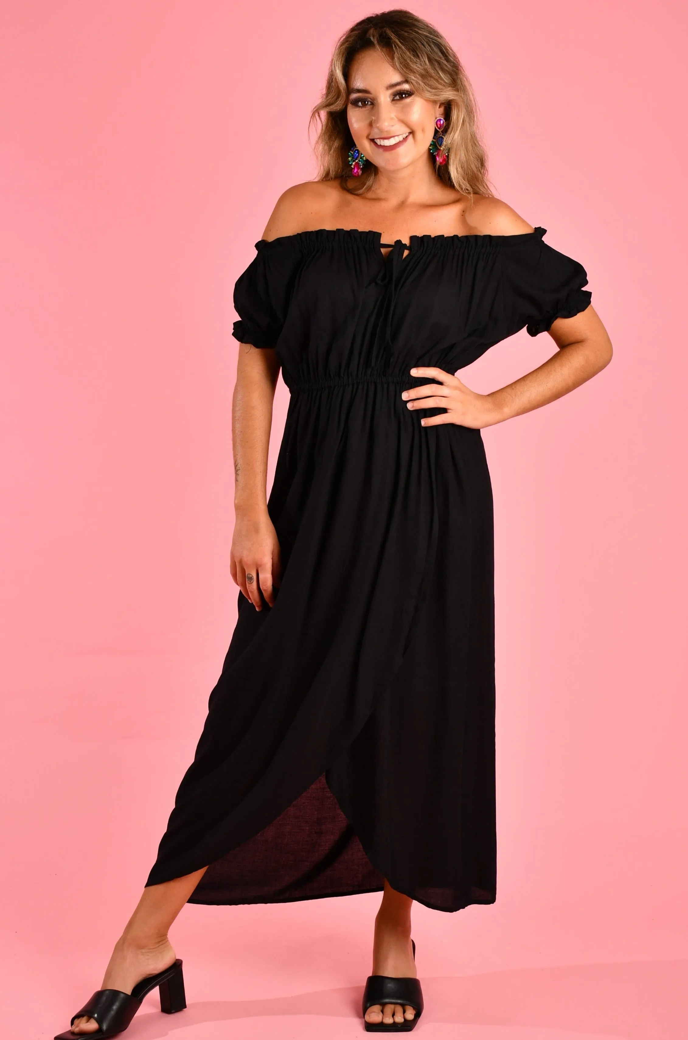 VGLD224 - ETTY BAY DRESS - BLACK