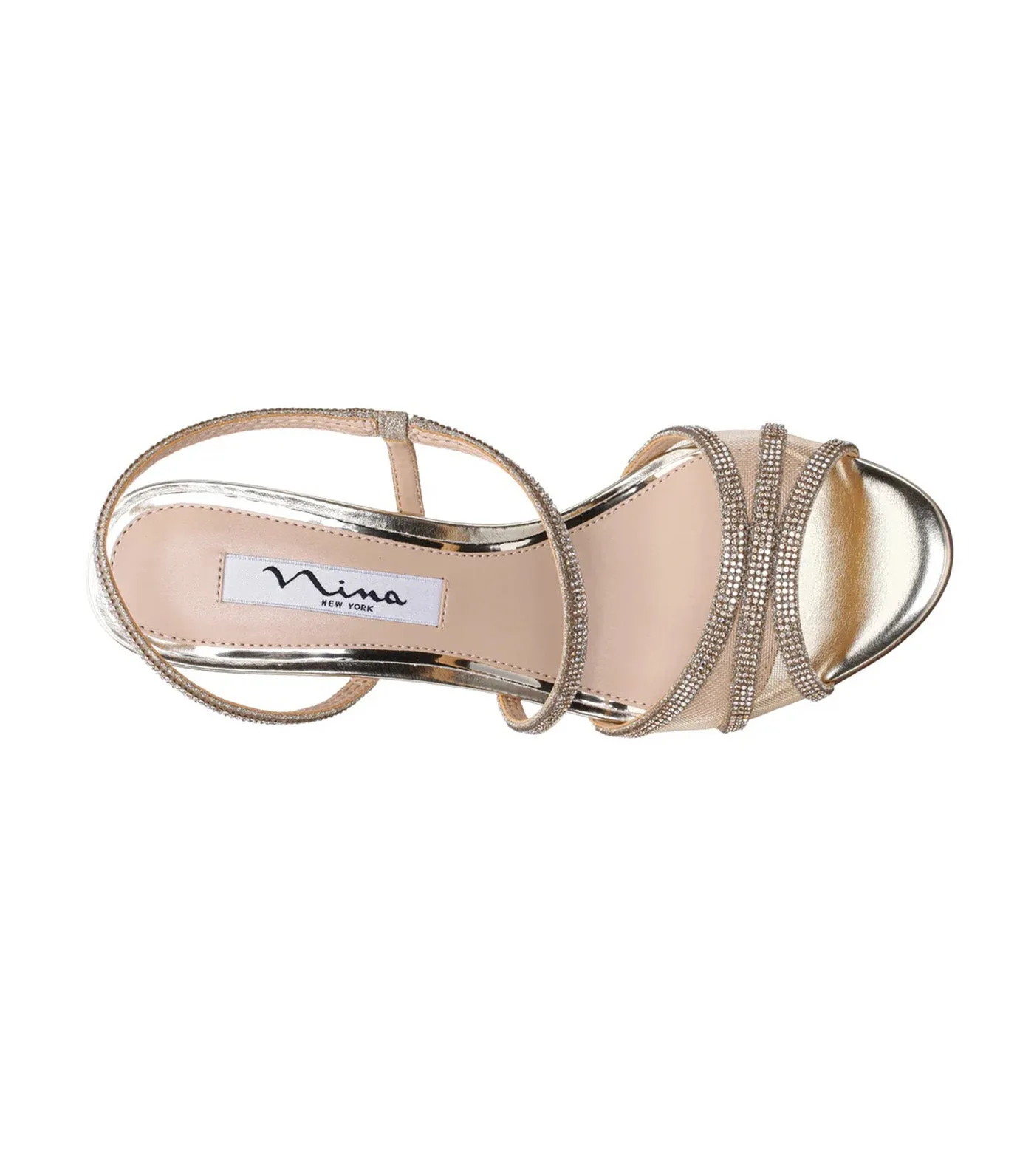 Vianca Mid Heel Sandals Gold