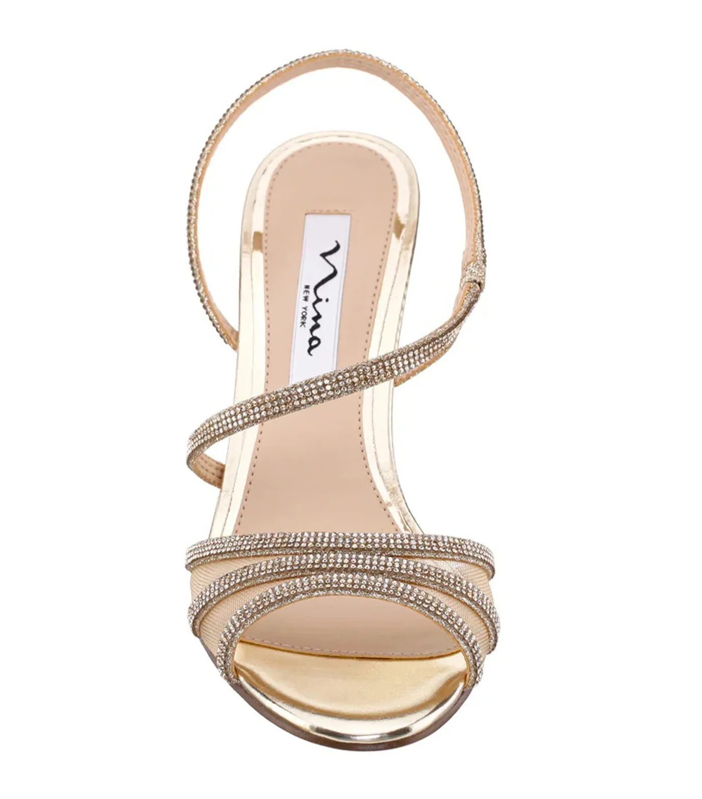 Vianca Mid Heel Sandals Gold