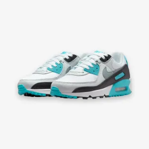 Women's Nike Air Max 90 White Cool Grey Teal Nebula FB8570-101