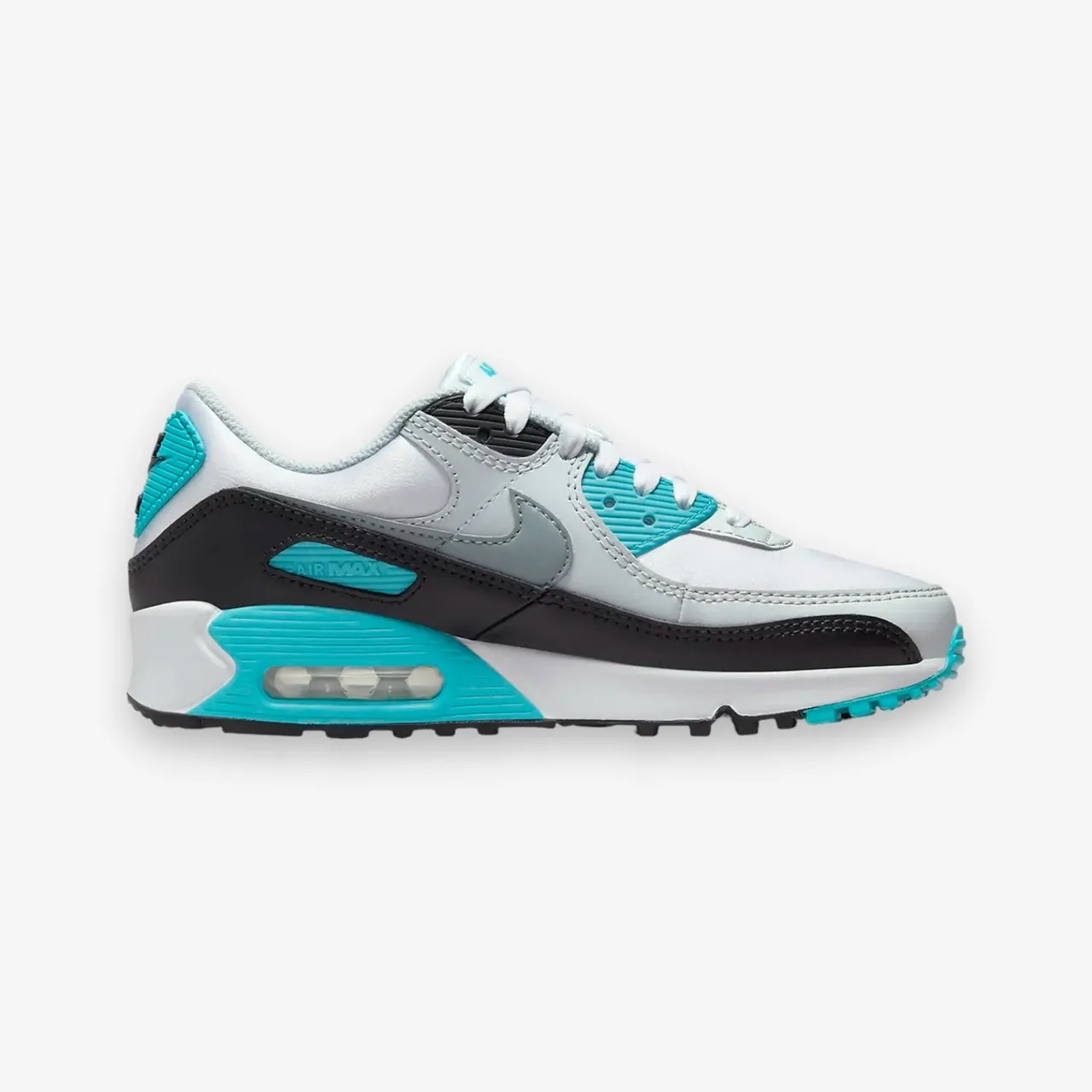 Women's Nike Air Max 90 White Cool Grey Teal Nebula FB8570-101